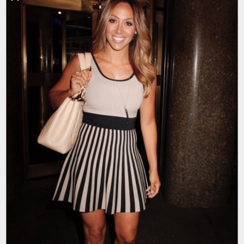 NAVY BLUE AND BLACK NWT GUESS BANDAGE DRESS